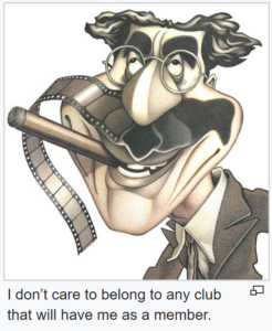 Caricature of Groucho Marx