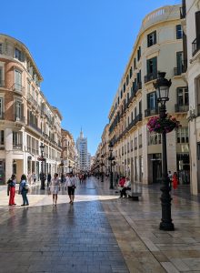 View of Calle Larios in Malaga, Spain