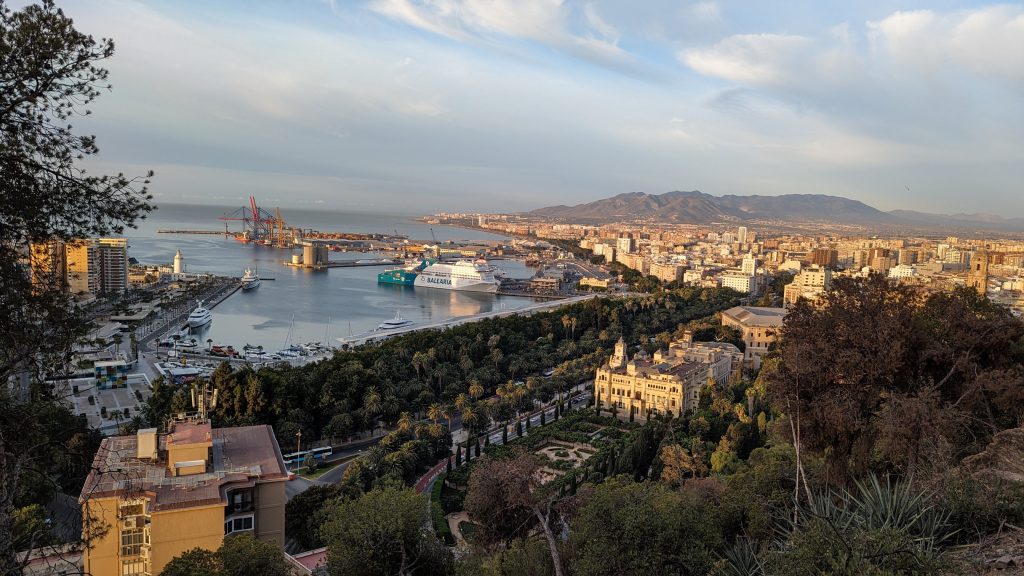 View of Malaga port