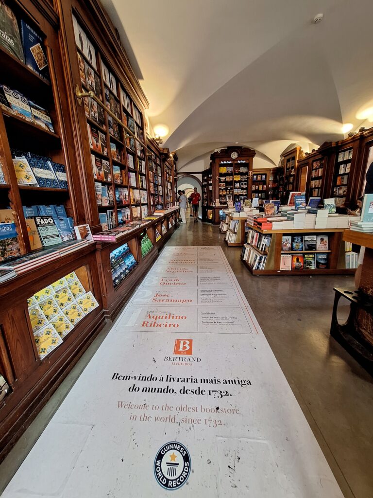 Entrance to Livraria Betrand in Lisbon