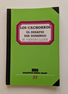 Green cover of book of stories by Mario Vargas Llosa