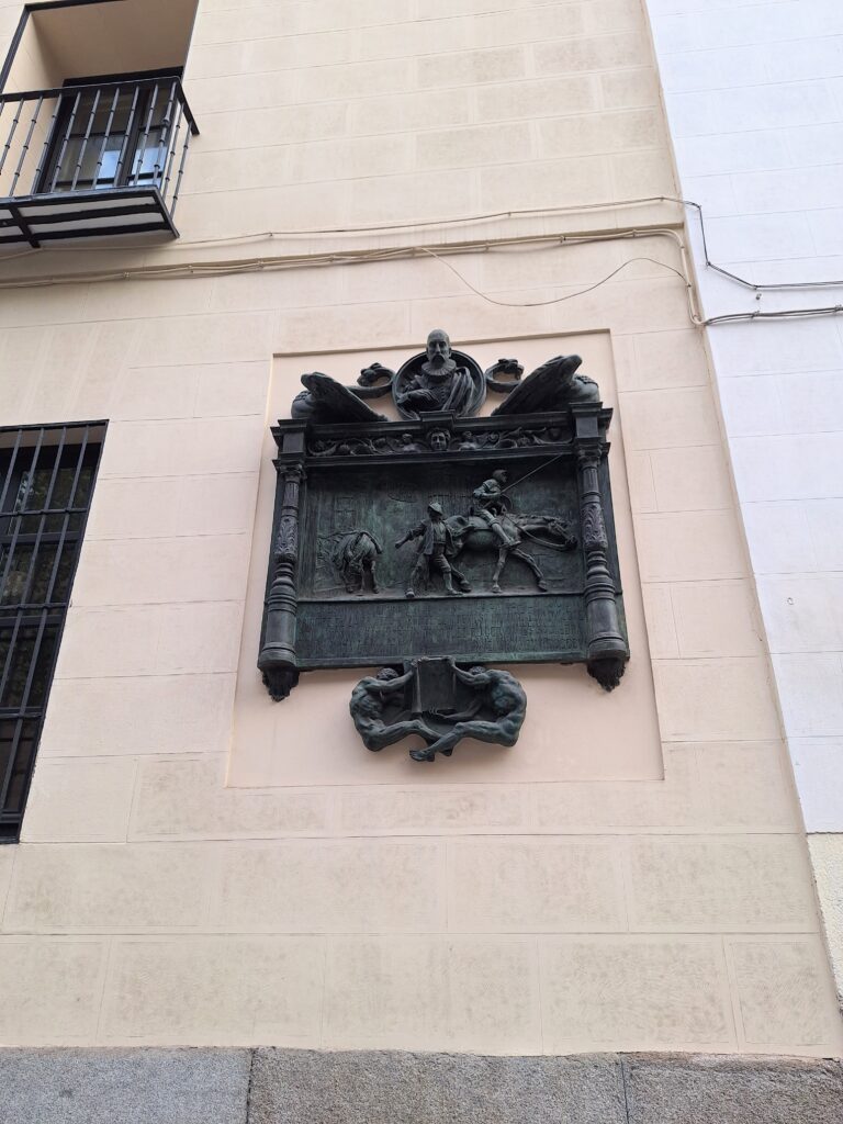 Plaque describing the place where the first copies of Don Quijote were printed in Madrid